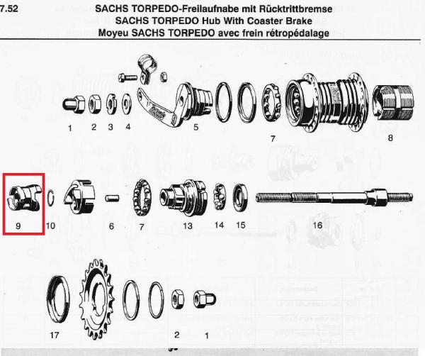 BREMSKONUS  SACHS TORPEDO T1210